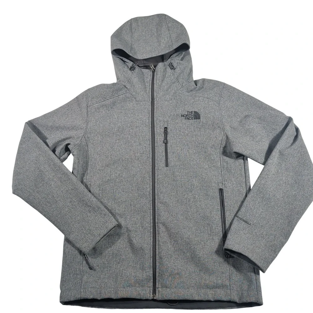 The North Face Jacket Mens S Gray WindWall Apex Hooded Softshell Polyester